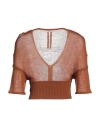 Rick Owens Woman Sweater Rust Size S Virgin Wool In Red