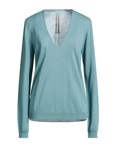 Rick Owens Woman Sweater Slate Blue Size M Virgin Wool