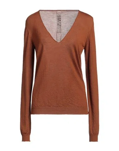 Rick Owens Woman Sweater Tan Size S Cashmere In Brown
