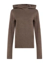 Rick Owens Solid Color Knit Sweatshirt In Brown