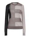 Rick Owens Woman Sweater Taupe Size S Polyamide, Mohair Wool, Wool In Grey