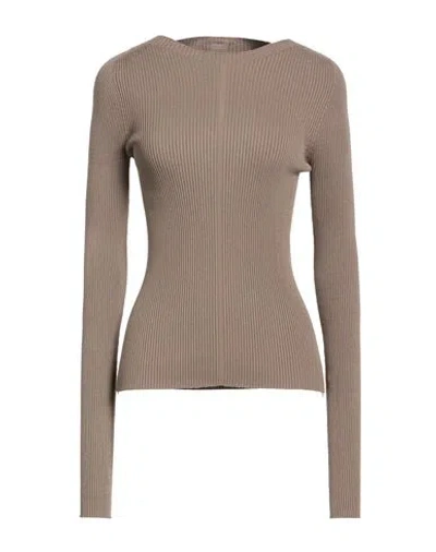 Rick Owens Woman Sweater Taupe Size S Viscose, Polyester In Brown