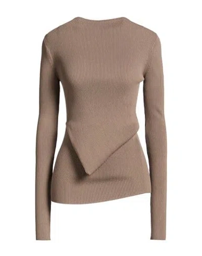 Rick Owens Woman Sweater Taupe Size S Viscose, Polyester In Gray