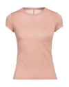 Rick Owens Woman T-shirt Antique Rose Size 4 Cotton In Pink