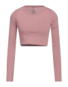 Rick Owens Woman T-shirt Antique Rose Size 6 Cotton In Pink