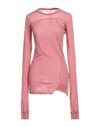 Rick Owens Woman T-shirt Antique Rose Size 4 Cotton In Pink