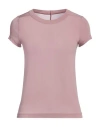 Rick Owens Cropped Level T-shirt In Pink