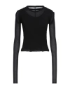 Rick Owens Woman T-shirt Black Size 4 Cotton In Black