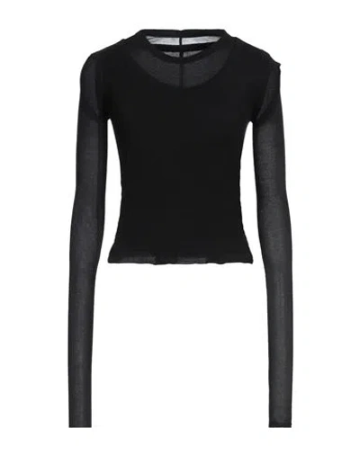 Rick Owens Woman T-shirt Black Size 4 Cotton