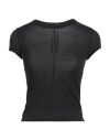 Rick Owens Woman T-shirt Black Size 4 Cotton