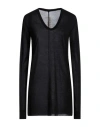 Rick Owens Woman T-shirt Black Size 4 Viscose, Silk In Black