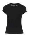 Rick Owens Woman T-shirt Black Size 4 Cupro, Elastane