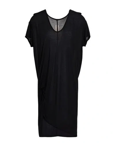 Rick Owens Woman T-shirt Black Size 6 Viscose, Silk
