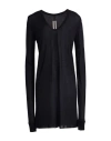 Rick Owens Woman T-shirt Black Size 6 Viscose, Silk In Black