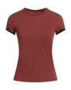 Rick Owens Woman T-shirt Brick Size 12 Cotton