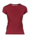 Rick Owens Woman T-shirt Brick Size 4 Cotton In Red