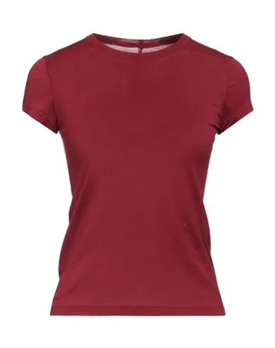 Rick Owens Woman T-shirt Brick Size 4 Cotton In Red