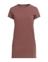 Rick Owens Woman T-shirt Brown Size 4 Cotton In Brown