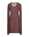 Rick Owens Woman T-shirt Brown Size 4 Viscose, Silk In Brown