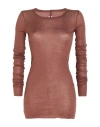 Rick Owens Woman T-shirt Chocolate Brown Size 6 Cotton