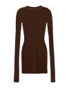Rick Owens Woman T-shirt Dark Brown Size 8 Viscose, Silk In Dust