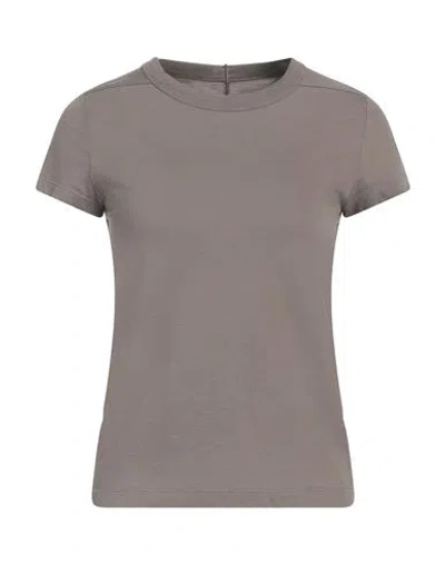 Rick Owens Woman T-shirt Grey Size 4 Cotton