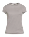 Rick Owens Woman T-shirt Grey Size 4 Cotton
