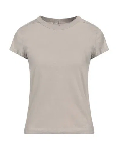 Rick Owens Woman T-shirt Light Grey Size 4 Cotton In Grey