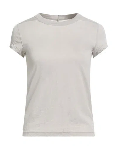 Rick Owens Woman T-shirt Light Grey Size 4 Cotton, Cashmere In Gray