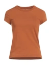 Rick Owens Woman T-shirt Orange Size 4 Cotton