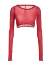 Rick Owens Woman T-shirt Red Size 2 Cotton