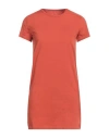 Rick Owens Woman T-shirt Rust Size 6 Cotton In Red