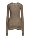 Rick Owens Woman T-shirt Sage Green Size 4 Cotton In Brown