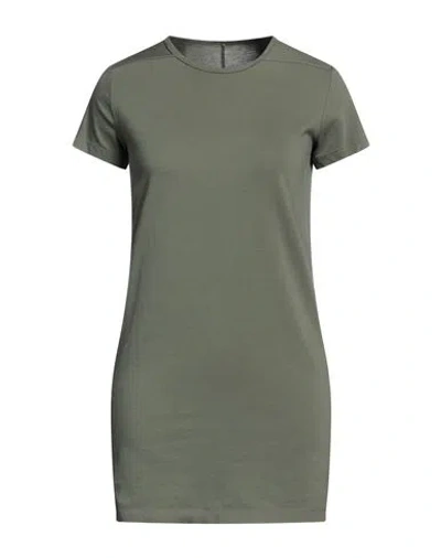Rick Owens Woman T-shirt Sage Green Size 4 Cotton In Sage Green