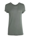 Rick Owens Woman T-shirt Sage Green Size 8 Viscose, Silk In Green