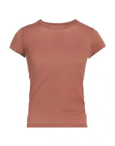 Rick Owens Woman T-shirt Tan Size 4 Cotton In Brown