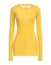 Rick Owens Woman T-shirt Yellow Size 4 Cotton