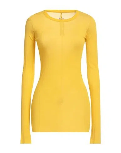 Rick Owens Woman T-shirt Yellow Size 4 Cotton