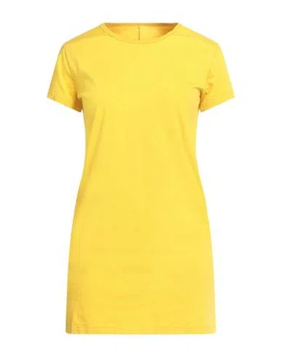 Rick Owens Woman T-shirt Yellow Size 4 Cotton