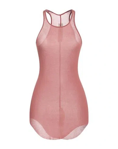 Rick Owens Woman Tank Top Antique Rose Size 2 Viscose, Silk In Pink