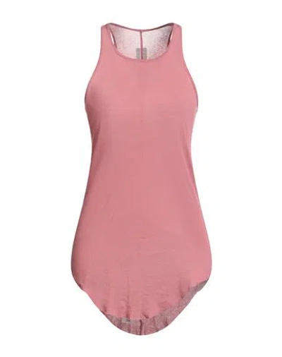 Rick Owens Woman Tank Top Antique Rose Size 4 Cotton In Pink