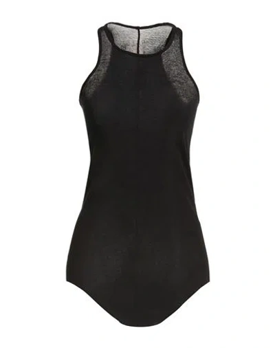 Rick Owens Woman Tank Top Black Size 12 Cotton