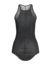 Rick Owens Woman Tank Top Black Size 2 Cotton In Black