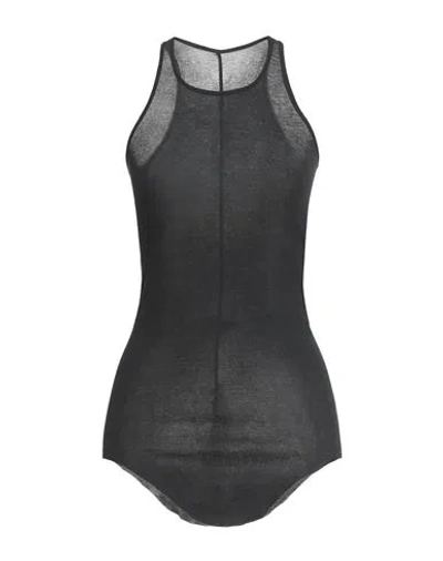 Rick Owens Woman Tank Top Black Size 2 Cotton