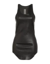 Rick Owens Woman Tank Top Black Size 4 Lambskin, Cotton, Elastane In Black