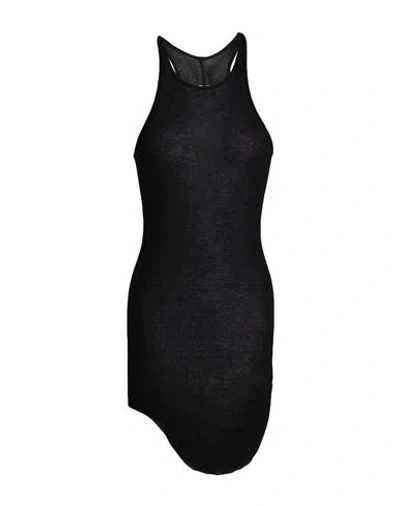 Rick Owens Woman Tank Top Black Size 6 Viscose, Silk
