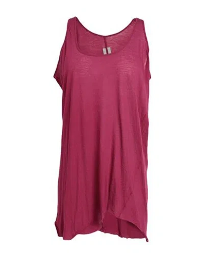 Rick Owens Woman Tank Top Garnet Size 6 Cotton In Red