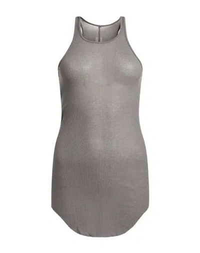 Rick Owens Woman Tank Top Grey Size 2 Viscose, Silk In Gray