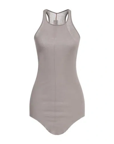 Rick Owens Woman Tank Top Grey Size 4 Cotton In Grey
