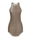 Rick Owens Woman Tank Top Khaki Size 8 Viscose, Silk In Brown
